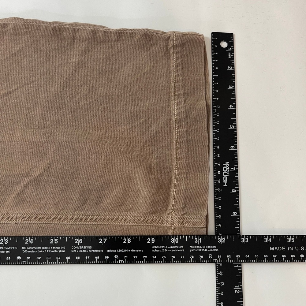 American Eagle Pants Womens 2 Brown Super High Rise Baggy Wide Leg Carpenter Y2K - Picture 7 of 8